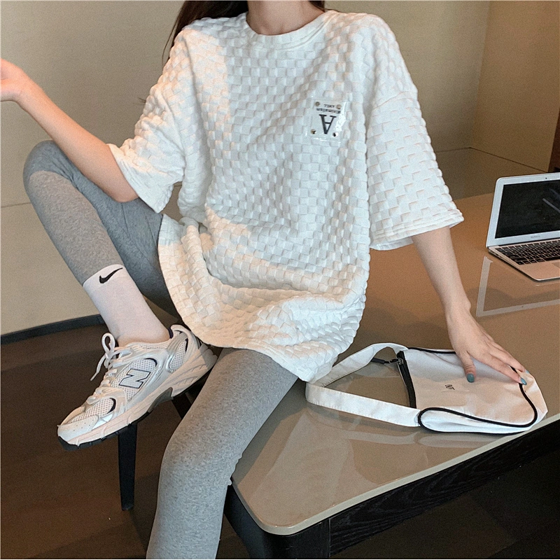 Ladies loose fit long top pullover shirt