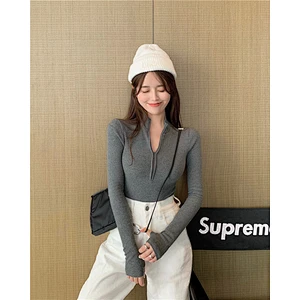 ladies zip sweatershirt