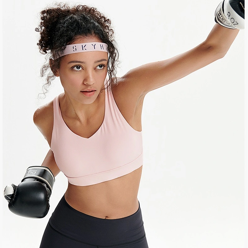 Ladies sexy back steelless shape active yoga bra