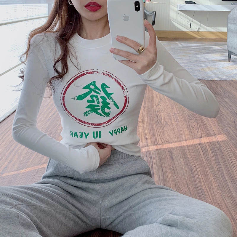 Ladies printed pullover shirt