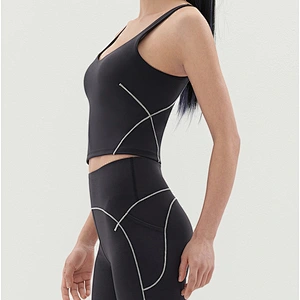 Ladies v-neck high elastane shape sport active suit
