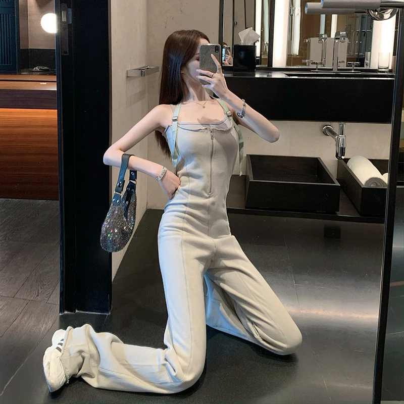 Ladies fashion wide leg jumpsuit