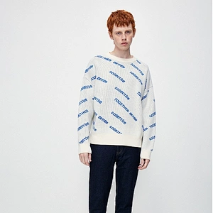 Man's jacquard pullover sweater
