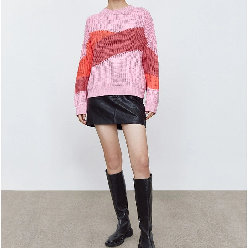 Ladies pink sweater pullover