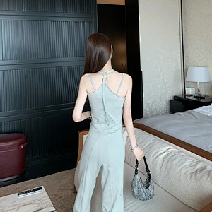 Ladies fashion wide leg jumpsuit