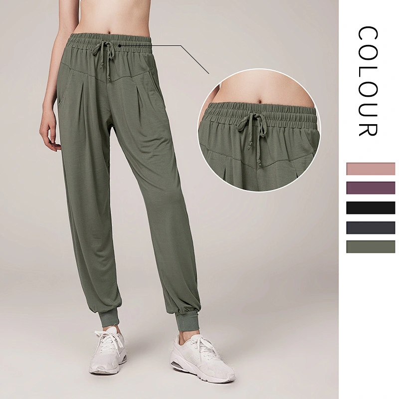 Ladies fast dry Sport Loose Pants Gym running yoga pants