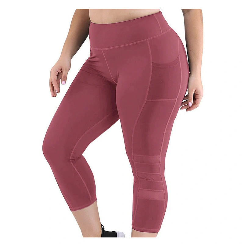 Ladies fat woman plus size yoga legging cropped pants