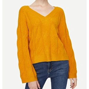 Ladies V-neck pullover sweater