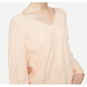 Ladies V-neck pullover sweater