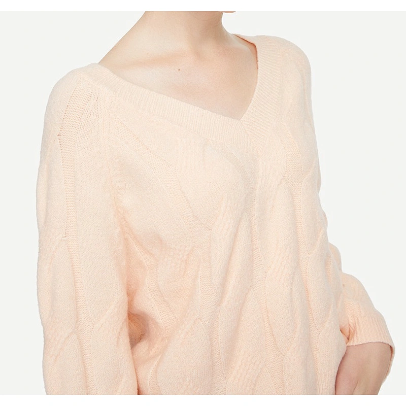Ladies V-neck pullover sweater