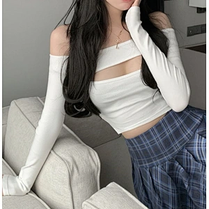 ladies sexy outcut top shirt