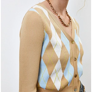 Ladies diamond sweater cardigan