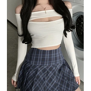 ladies sexy outcut top shirt