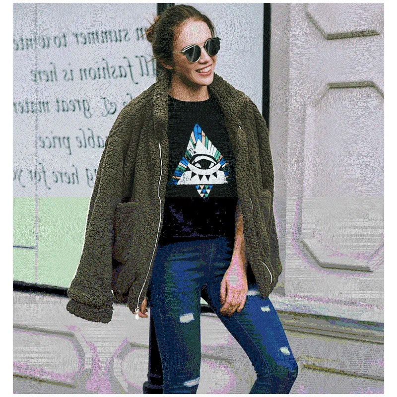 Ladies Big Size Winter Coat Women Warm fuzzy Jacket Soft Outwear
