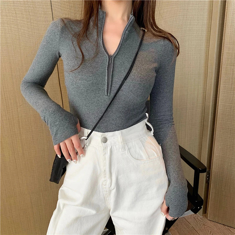 ladies zip sweatershirt