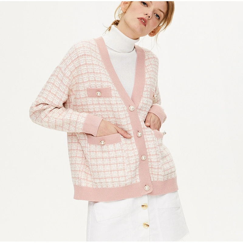 Ladies knit sweater coat