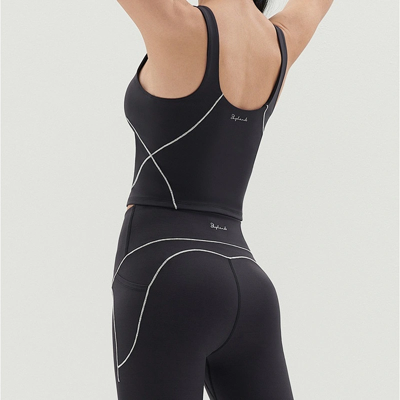 Ladies v-neck high elastane shape sport active suit