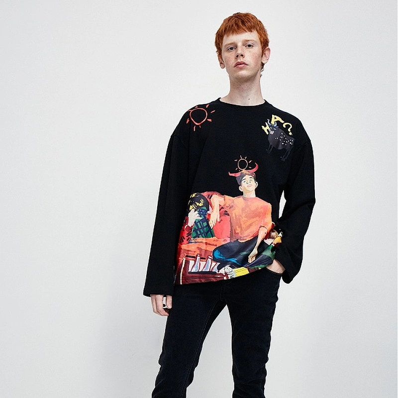 Mans printed top pullover
