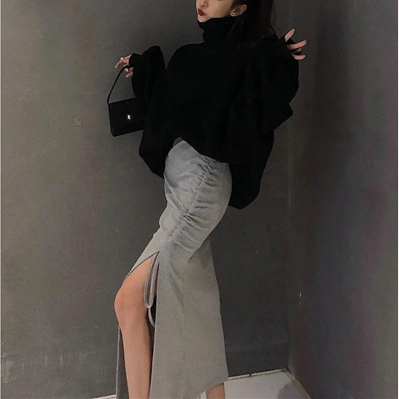 Ladies slit long skirt