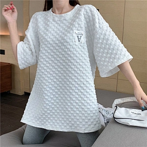 Ladies loose fit long top pullover shirt