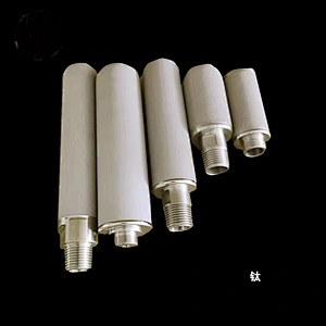 Titanium powder sintered filter tubes