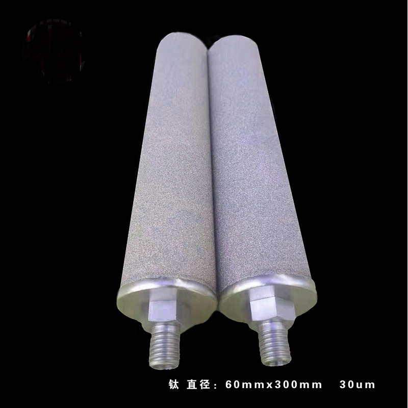 Titanium powder sintered filter tubes