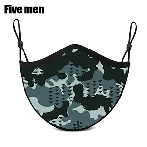Five Men Sport Wear Skin Care Face Protection Cover Silver Ion Cloth Mouth Cover