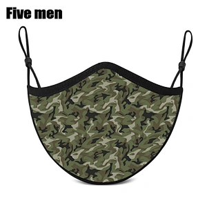 Five Men Wholesale Unisex Fashionable Party Face Cover Silver Ion Protective Pure Cotton Face Cover