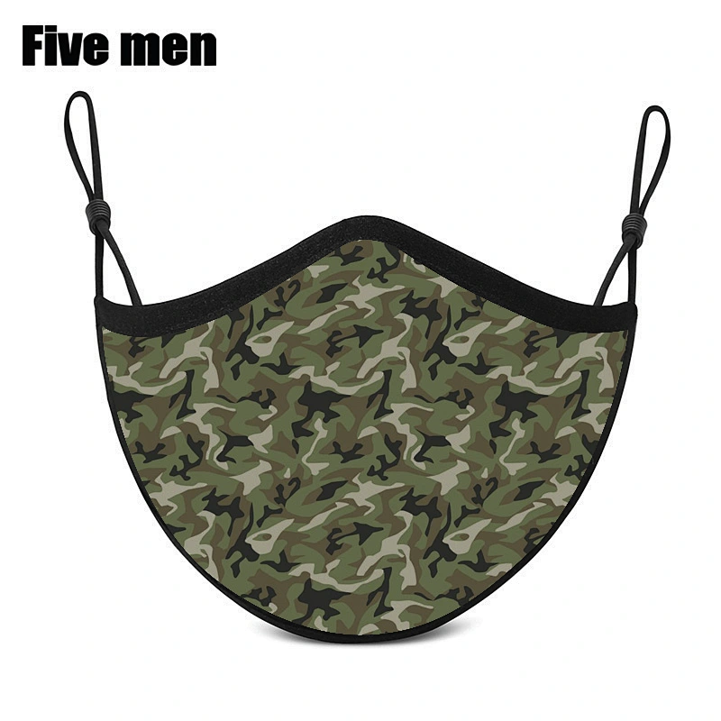 Five Men Wholesale Unisex Fashionable Party Face Cover Silver Ion Protective Pure Cotton Face Cover