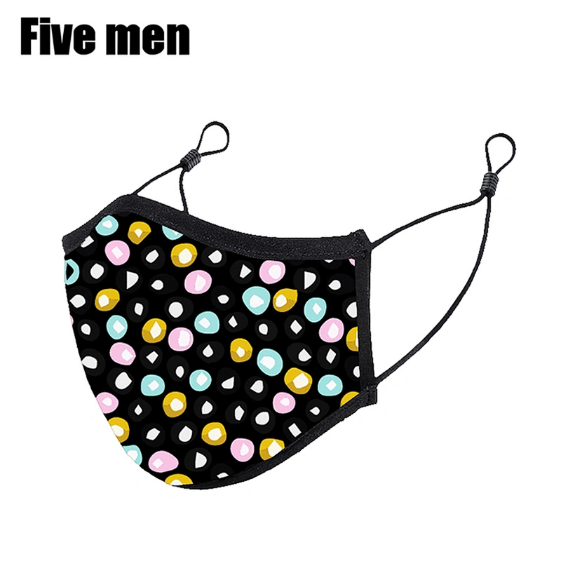 Five men low price custom dust washable reusable face cover for kids party