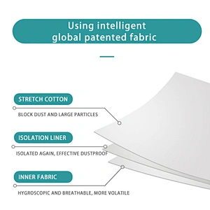 Five men custom fashion high quality cloth silver ion reusable cotton face cover washable
