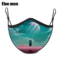 Five Men Wholesale Pure Cotton Fabric Sport Wear Mouth Cover Silver Ion Outdoor Protective Mouth Cover