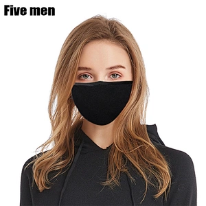 Five men custom cotton washable reusable adult party silver ion blue face cover