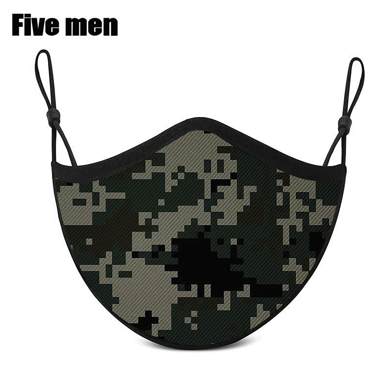 Five Men Silver Ion Fabric Unisex Sport Wear Face Cover Fashionable Mouth Cover