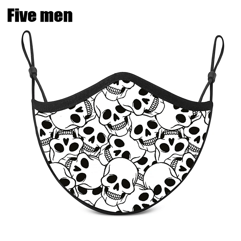 Five Men Black Fresh Style Attractive People Silver Ion Party Mouth Muffle