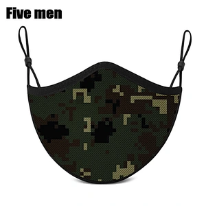 Five Men Customize Logo Silver Ion Cloth Face Cover Sport Wear Mouth Muffle