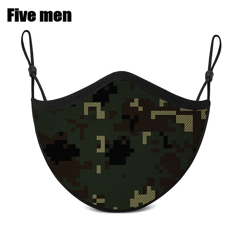 Five Men Customize Logo Silver Ion Cloth Face Cover Sport Wear Mouth Muffle