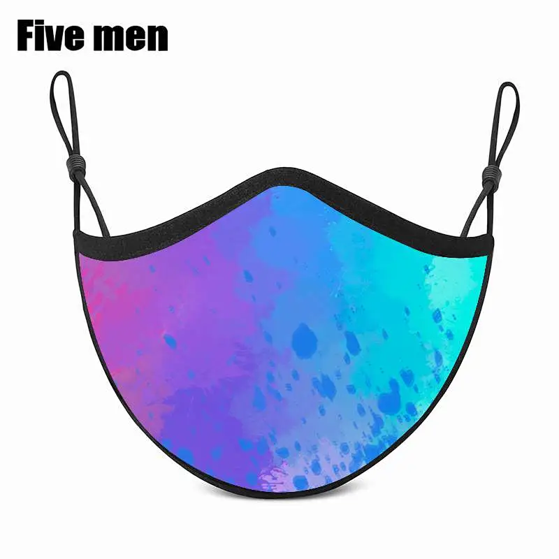 Five Men Personalized Pattern Sport Wear Silver Ion Comfortable Face Cover