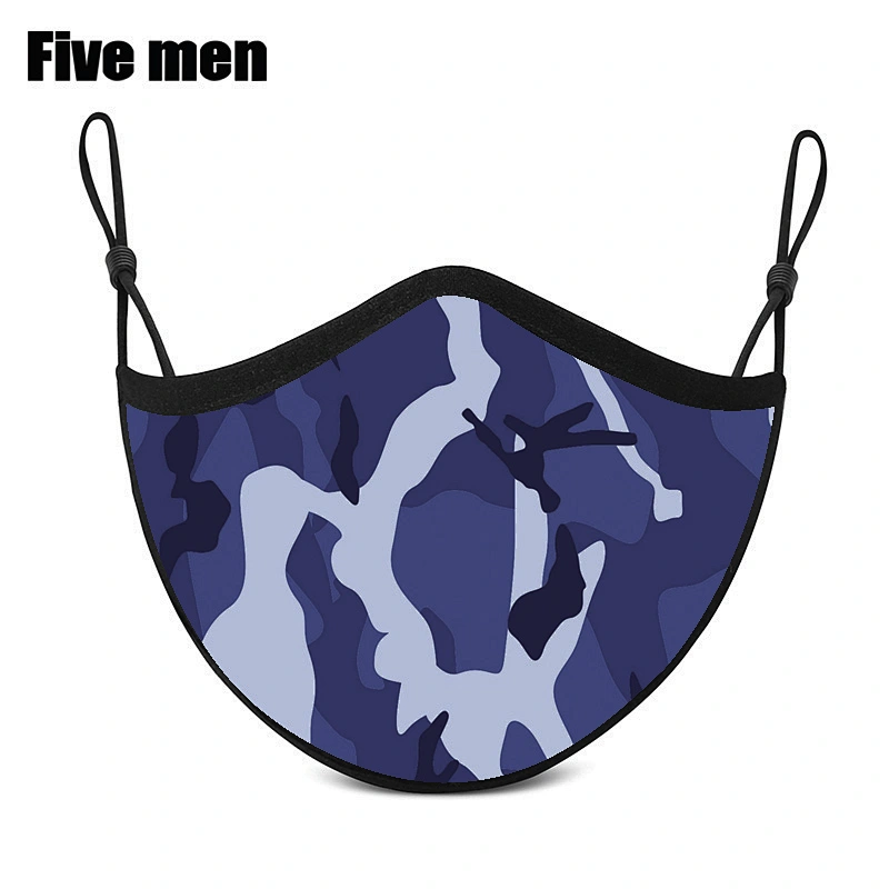 Five Men Sport Wear Face Protection  Cover Breathable Silver Ion Mouth Cover