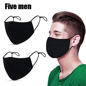 Five men custom logo custom color sport wear reusable and soft silver ion cotton party face cover