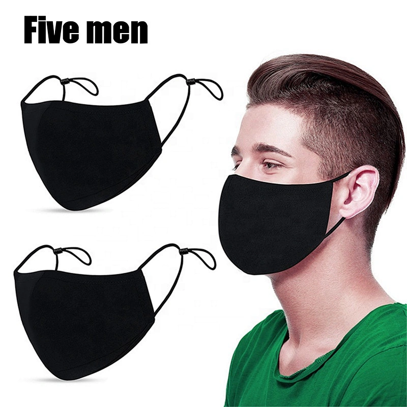Five men custom logo custom color sport wear reusable and soft silver ion cotton party face cover