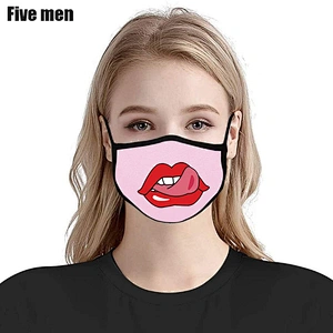 Five men custom reusable good breathable sublimation face cover for party