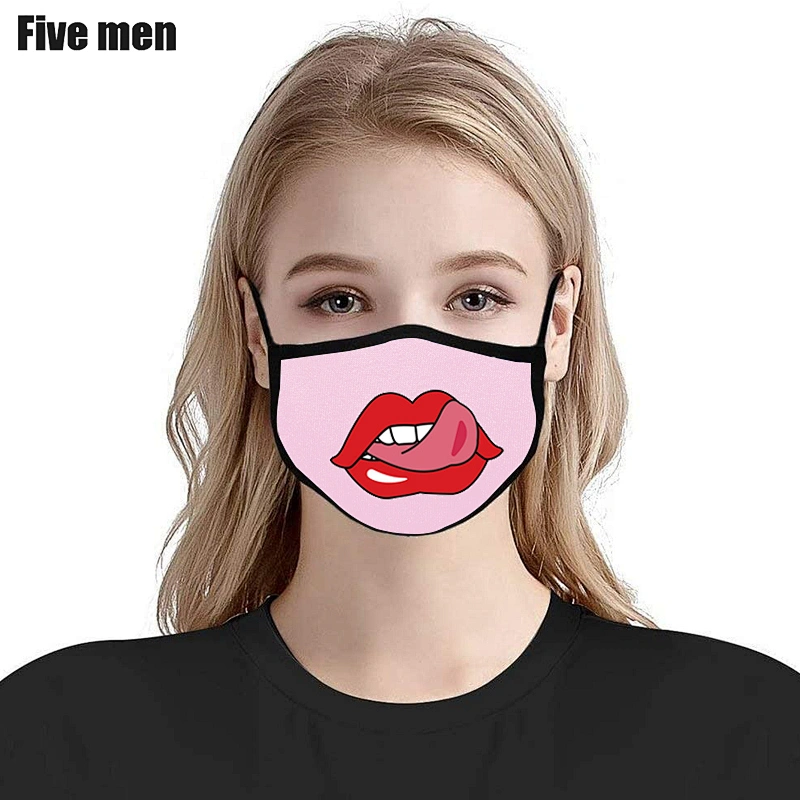 Five men custom reusable good breathable sublimation face cover for party