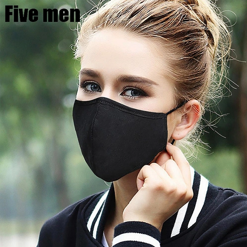 Five men custom washable reusable silver ion fabric face cover for party