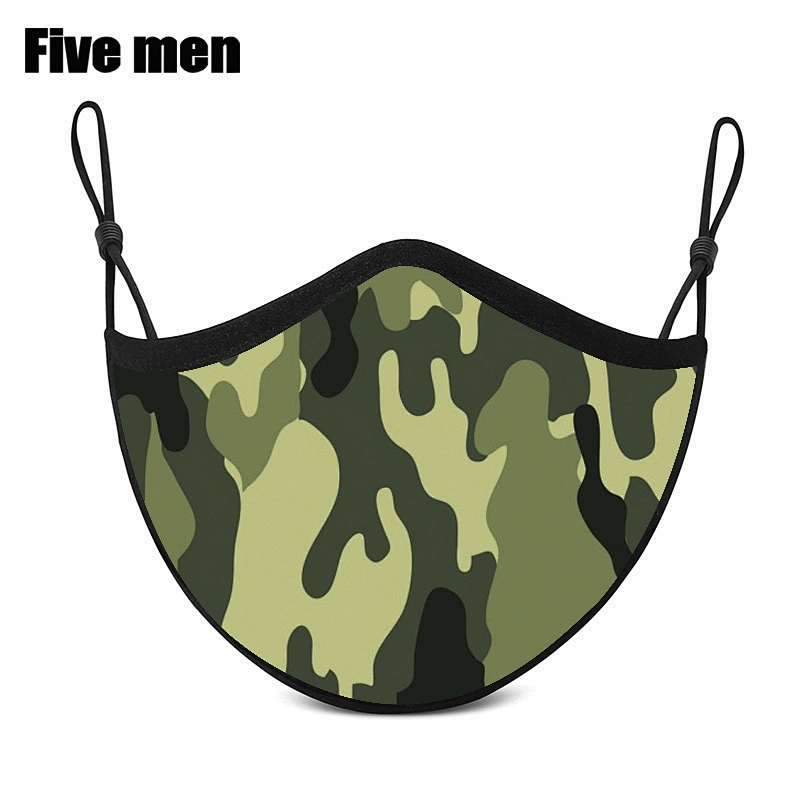 Five Men Outdoor Protective Sport Wear Mouth Cover Silver  Ion Personalized Custom Print Mouth Cover