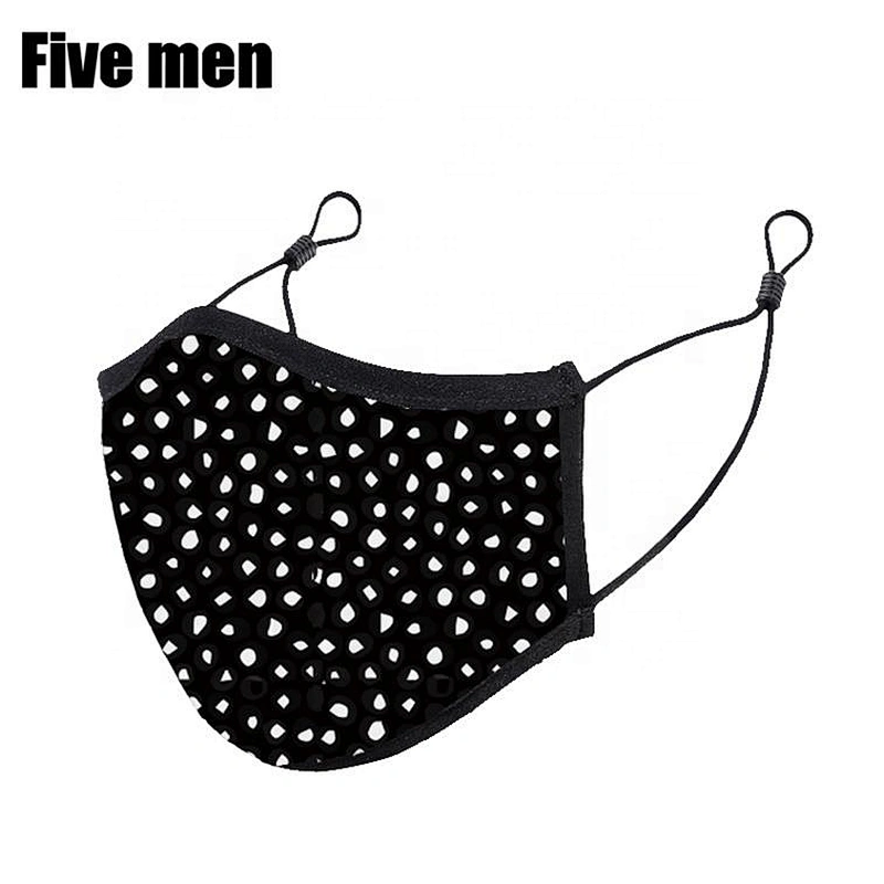 Five men customizable earloop mouth muffle silver ion fabric party designer face cover