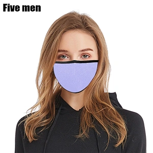 Five men custom fashion printing washable reusable white face cover for party