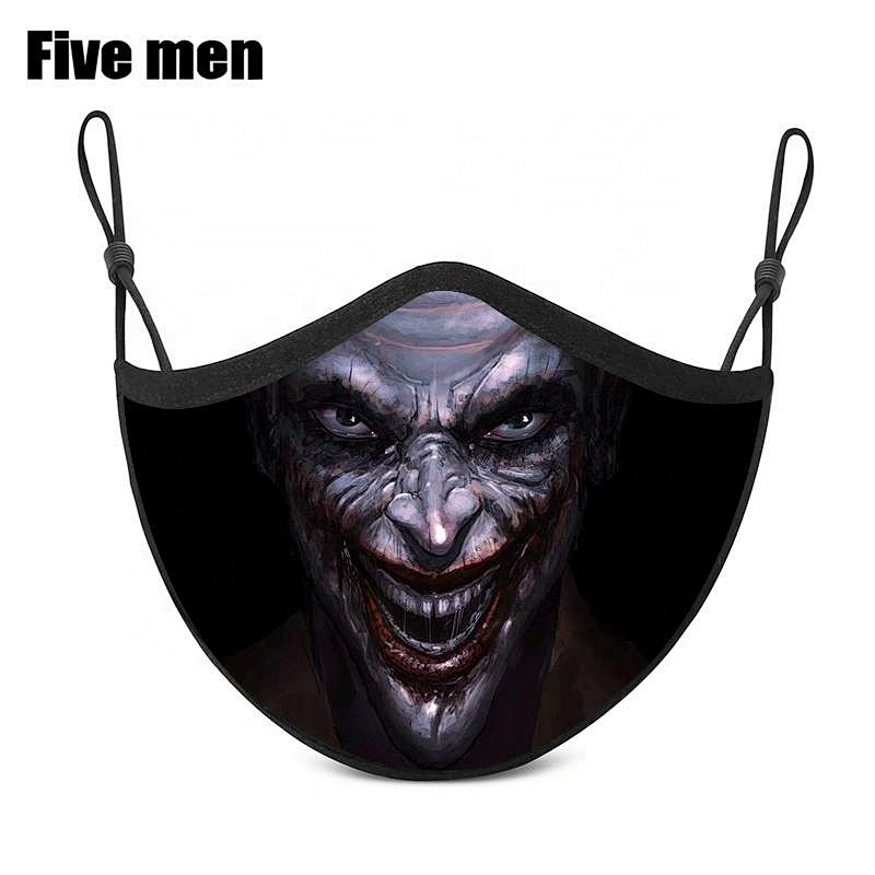Five men  Custom Logo Fashion Sport Wear Wholesale Silver Ion Flat Cotton Face Cover