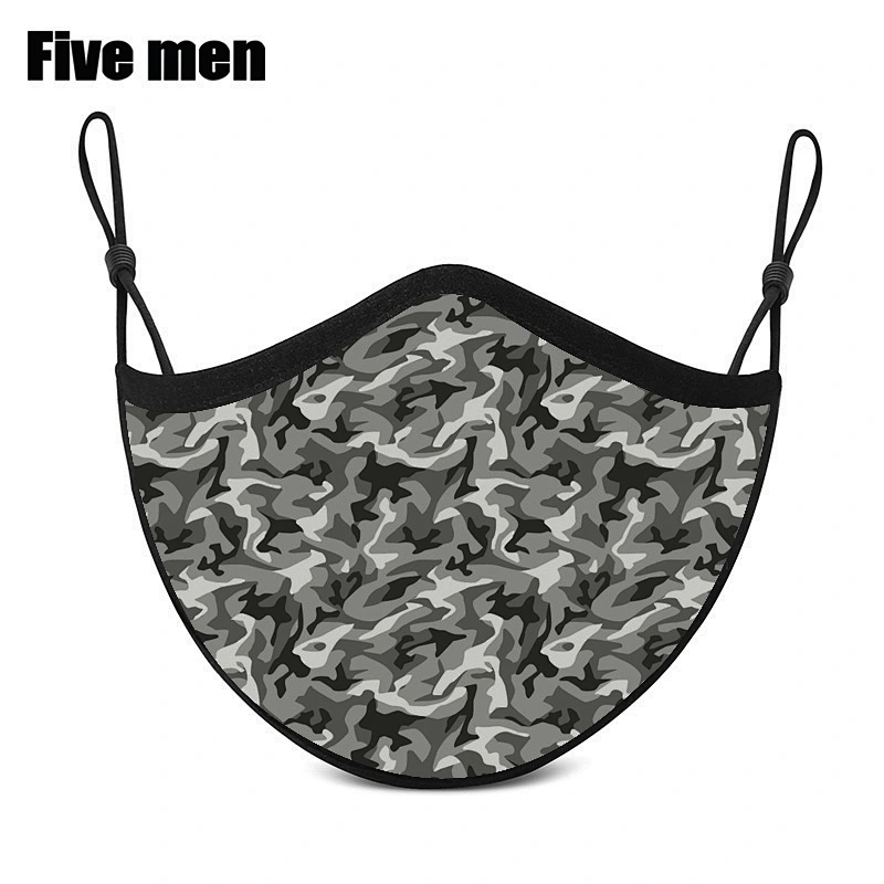 Five Men Breathable Cotton Fabric Party Mouth Cover Silver Ion Unisex Protective Mouth Cover