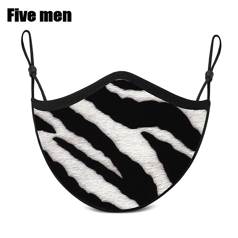 Five men custom reusable sport wear cotton mouth muffle silver ion wholesale face cover